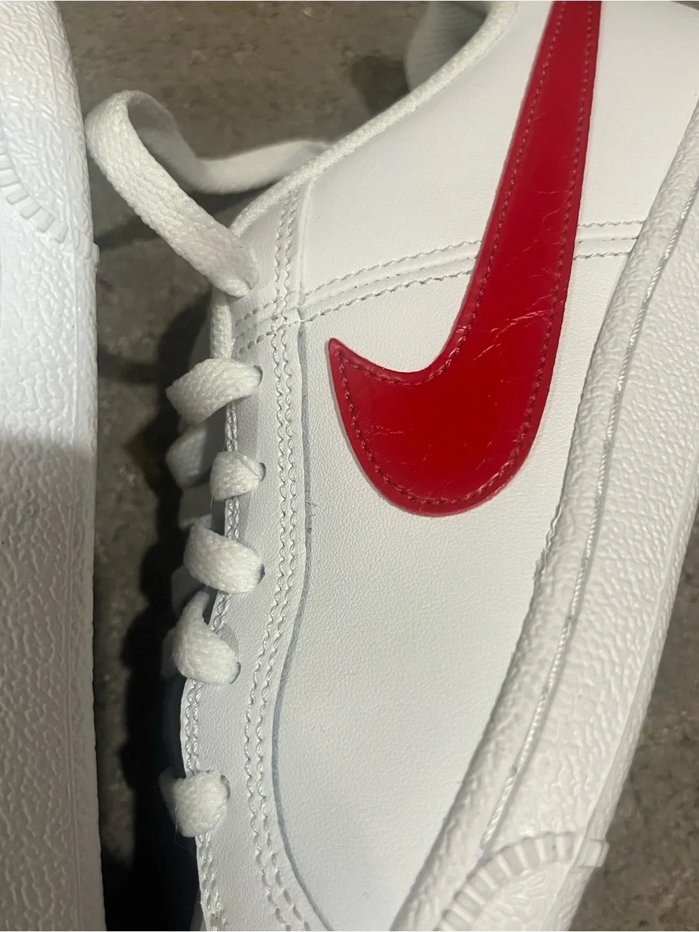 Nike white red swoosh